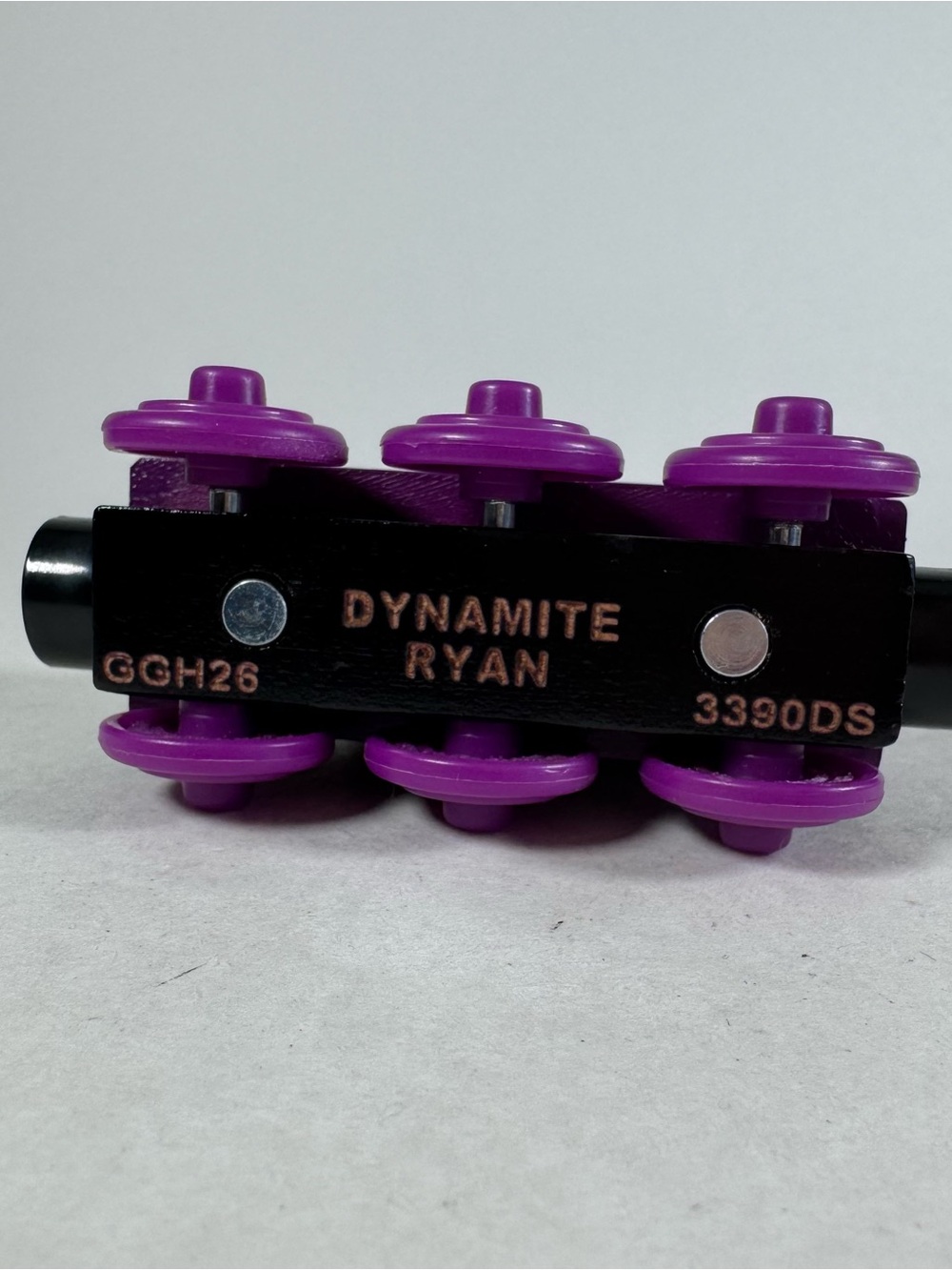 Thomas And Friends Dynamite Ryan Train Car Purple Black Wooden Plastic 3" GGH26 - Picture 8 of 9